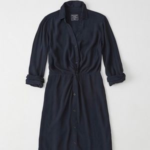 Abercrombie & Fitch Knot Front Shirt Dress